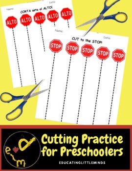 Cutting Practice for Preschoolers by educating little minds | TpT