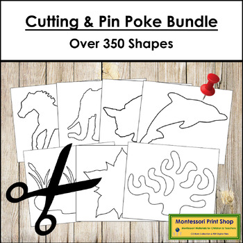 Preview of Cutting and Pin Poke Bundle - Scissor Practice