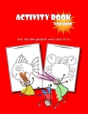 Cutting and coloring practice activity book for kids
