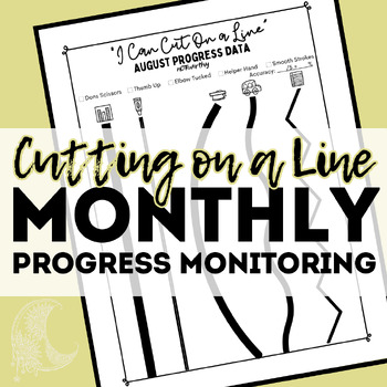 Preview of Cutting on a Line- Monthly Progress Monitoring OT SPED Scissor Skills Data