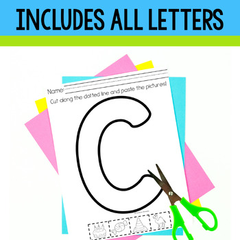Cutting practice with Scissors Kindergarten Letter Activities | TPT