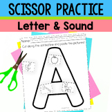 Cutting practice with Scissors Kindergarten Letter Activities