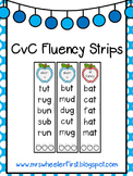 First Grade Phonics: CvC Fluency Strips