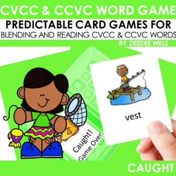 Preview of Caught CVCC & CCVC Word Game: Blending and Reading CVC Word Practice