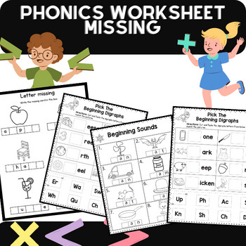 Preview of Cvc find the words | PHONICS WORKSHEETS: MISSING LETTERS
