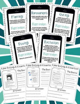 bullying cyber visual activities aids handouts preview counselor