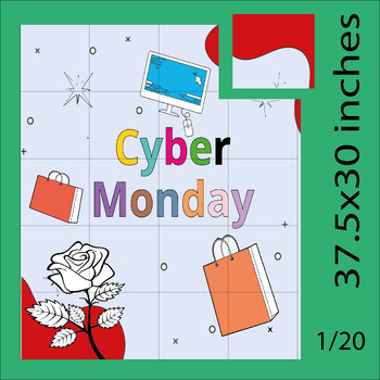 Preview of Cyber Monday Collaborative Poster Art Coloring Pages
