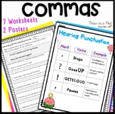 Use of Commas in a Series Dates Anchor Chart Worksheet Pun