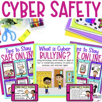 Preview of Cyber Safety, Digital Citizenship, Internet Safety, Online Safety Lesson