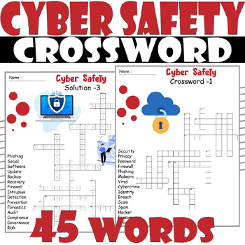 Online Safety Vocabulary Crossword