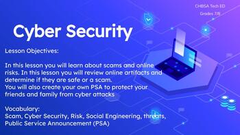 Preview of Cyber Security Digital Lesson *Editable*