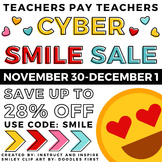 TPT Cyber Smile Sale Button and Banner