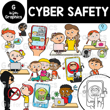 Preview of Cyber and Internet Safety Clipart
