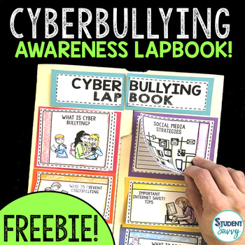 Preview of Cyberbullying Awareness and Internet Safety Lapbook FREEBIE