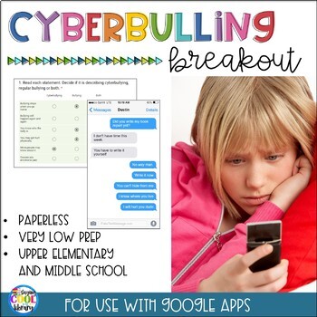 Preview of Cyberbullying Digital Escape or Breakout (Cyber bullying)