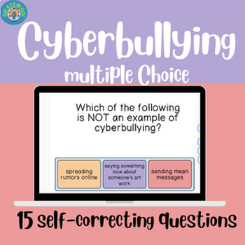 Preview of Digital Citizenship Cyberbullying Self-Correcting Google Game grades 3-6