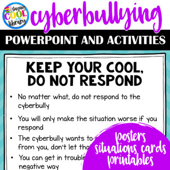 Preview of Cyberbullying PowerPoint and Google Slides Activities (Cyber bullying)