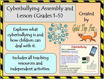 Preview of Cyberbullying E-Safety Assembly and Lesson (K to Grade 5 Internet Safety)