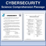 Cybersecurity - Science Comprehension Passage & Activity -