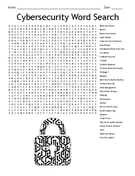 Preview of Cybersecurity Vocabulary Word Search