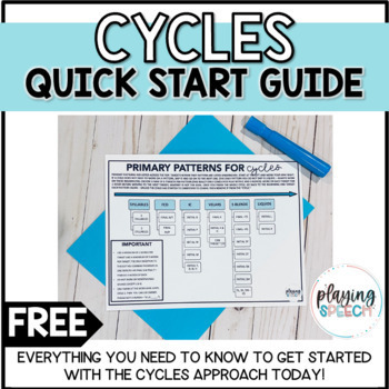 Cycles Approach for Speech Therapy Quick Start Guide FREEBIE!