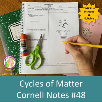 Preview of Cycles of Matter Cornell Notes #48
