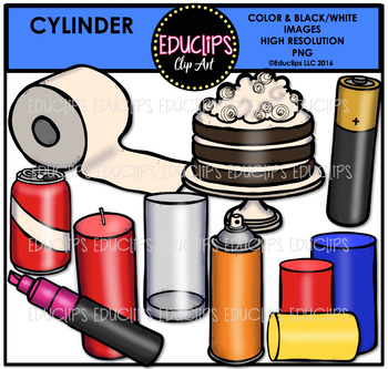 cylinder shapes clip art bundle educlips clipart by