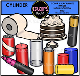 Cylinder Shapes Clip Art Bundle {Educlips Clipart}