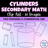 Cylinders Clipart - 3D Shapes for Secondary Math