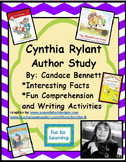 Cynthia Rylant Author Study with Literature Connection Activities