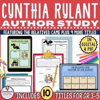 Preview of Cynthia Rylant Fall Literacy Book Study Bundle with Activities for 10 Titles