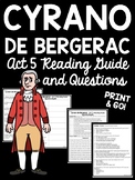 Cyrano de Bergerac Act 5 Reading Guide Comprehension Works