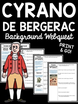 Preview of Cyrano de Bergerac Historical Background Webquest 17th Century France FREE