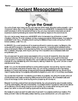 Cyrus the Great, Accomplishments, Facts & Legacy - Video & Lesson  Transcript