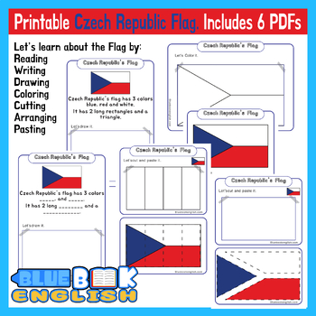 Preview of Czech Republic Flag Activity | Flag Craft Differentiated (6 Pages)