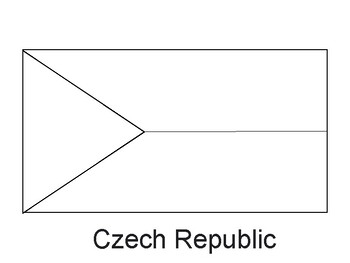 Czech Republic Flag Printable , Czech Republic Flag Coloring Sheet