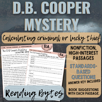 Preview of D.B. Cooper Mystery | Claims, Evidence, & Reading Comprehension