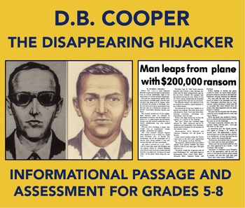 Preview of D.B. Cooper, the Disappearing Hijacker: Reading Passage and Assessment
