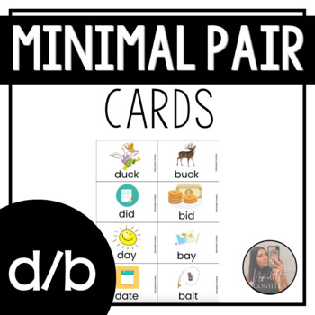 Preview of D/B Minimal Pair Cue Cards for Phonology in Speech Therapy