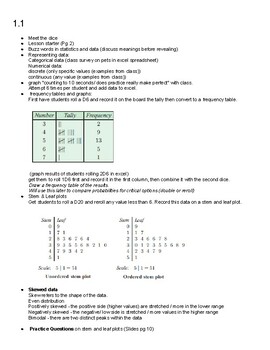 Preview of D&D statistics (maths) unit Plan.