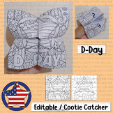 D Day Activities Cootie Catcher Writing Game Coloring Kind