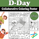 D-Day Collaborative Coloring Poster | World War 2 Classroo