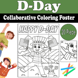 D-Day Collaborative Coloring Poster | World War 2 Educatio