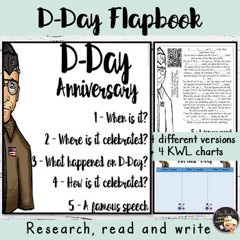 Preview of D-Day Informational Text Flapbook