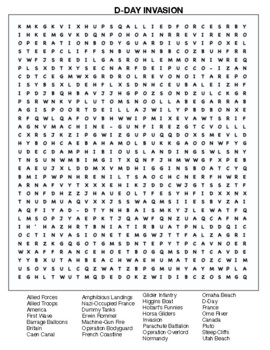 D-Day Invasion Word Search by Northeast Education | TpT