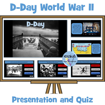 Preview of D-Day PowerPoint Presentation and Quiz