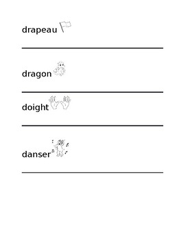 Preview of D-F Word Work French