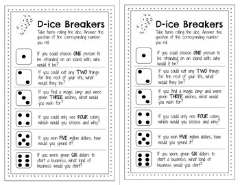 D-Ice Breakers - Get to Know You (Editable) by The Cluttered Classroom
