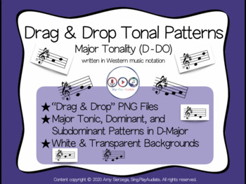 Preview of D-Major Tonal Patterns - Drag & Drop PNG files