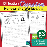 D’Nealian Cursive Handwriting Practice Worksheets